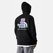 The North Face U V-DAY DK HOODIE - AP 男女情人節趣味心型 連帽上衣-NF0A88FWJK3 2XL 黑色