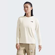 The North Face W BREEZE L/S TEE - AP 女吸濕排汗防曬 長袖上衣-NF0A89YAQLI M 白色