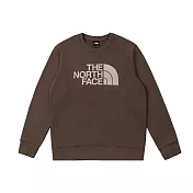 The North Face M HERITAGEFLOCKINGRLXCREW - AP-男長袖上衣-NF0A8ATF1OI M 棕色