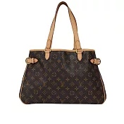 LV Monogram 塗層帆布橫式雙環釦肩背包_展示品