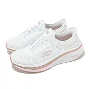 Skechers 慢跑鞋 Go Run Elevate 2.0 Slip-Ins 女鞋 白 玫瑰金 套入式 運動鞋 129006WPK