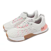 Under Armour 訓練鞋 TriBase Reign 5 女鞋 灰 粉紅 穩定 支撐 健身 緩震 UA 3026022300