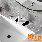 【iSFun】極簡生活*浴室廚房水槽水龍頭珪藻土吸水硬墊60x10cm/橢圓羅馬白