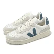 Veja 休閒鞋 V-90 O.T. Leather 女鞋 米白 藍 皮革 經典 小白鞋 VD2003845A