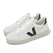 Veja 休閒鞋 V-10 Leather 女鞋 白 黑 皮革 經典 小白鞋 VX0200005A 25cm EXTRA WHITE/BLACK