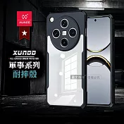 XUNDD訊迪 軍事防摔 OPPO Find X8 鏡頭全包覆 清透保護殼 手機殼(夜幕黑)