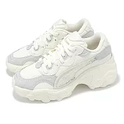 Puma 休閒鞋 Pulsar Wedge Wns Sequin 女鞋 米白 灰 厚底 增高 緩衝 老爹鞋 40097801 22.5cm BEIGE/GREY