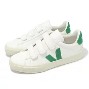 Veja 休閒鞋 Recife Logo Chromefree Leather 女鞋 白綠 魔鬼氈 小白鞋 RC0503697A 24cm EXTRA WHITE/EMERAUDE
