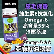 (狗用) Omega-3-6-9亞麻籽油膠囊 小紫瓶 皮毛保養 α-次亞麻油酸 幫助皮毛健康【德國動物好朋友】