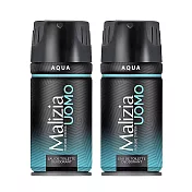 Malizia 男仕體香噴霧150mlx2入(義大利原裝進口) 清新海洋