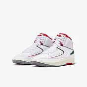 Nike 休閒鞋 Air Jordan 2 Retro GS 大童 女鞋 白 紅 ORIGINS AJ2 皮革 DQ8562-101 23.5cm WHITE/RED