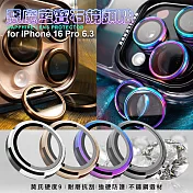 DEVILCASE惡魔 for iPhone16 Pro 6.3 藍寶石不鏽鋼 鏡頭貼 鏡頭環(3眼) 槍黑