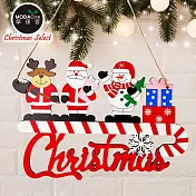 摩達客耶誕-質感木質彩繪聖誕吊飾(單面)-兩款可選 老人雪人麋鹿款