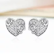 GIUMKA.純銀耳環.愛心.耳針式.低敏