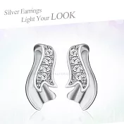 GIUMKA.純銀耳環.開運禮物.緞帶.耳針式.低敏