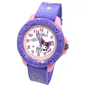 DF童趣館 - 三麗鷗正版授權HELLO KITTY雙色殼兒童錶 酷洛米-紫色