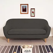 Homelike 喜家居三人座亞麻布沙發(深灰色)(2425)