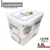 【Lustroware】日本岩崎日本製可套疊防漏微波保鮮盒 麵包吐司專用-4.8L(原廠總代理)  白色