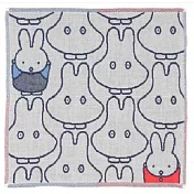 日本進口 Miffy米菲兔三層紗隨身手帕<Miffy><Miffy><Miffy> 米菲 灰藍