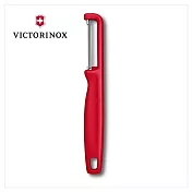 VICTORINOX 瑞士維氏IOTA系列 直式鋸齒形削皮器 紅/黑/綠 6.0943.1/6.0943.3/6.0943.4 紅色