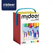 《MiDeer》-- 雙頭可洗式彩色筆-硬頭&軟毛頭(36色) ☆