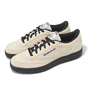 Reebok 休閒鞋 Club C 85 男鞋 米白 黑 麂皮 帆布 拼接 復古 100209021 28cm BEIGE/BLACK/WHITE