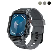 Spigen Apple Watch 10 (42mm/46mm) Rugged Armor Pro-防摔保護殼專業版(錶帶一體成型) 46mm 深灰