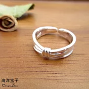 甜美可愛立體蝴蝶結925純銀戒指.可調整戒圍