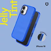犀牛盾 iPhone 16(6.1吋) JellyTint 透明防摔手機殼-相機鍵按鈕版(終身黃化保固) -  激光藍