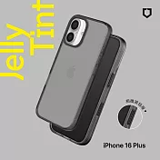 犀牛盾 iPhone 16 Plus(6.7吋) JellyTint 透明防摔手機殼-相機鍵按鈕版(終身黃化保固) - 酷墨灰
