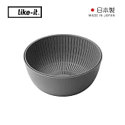 【日本like-it】日製深型洗米瀝水盆2件組- 灰