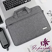 【iSPurple】防震防潑 大容量15-16吋單肩手提電腦包/  灰色氣囊款