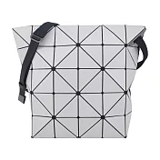 ISSEY MIYAKE 三宅一生 BAOBAO BLOCKY 5X6霧面皮革單肩斜背兩用包- 灰