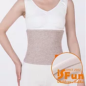 【iSFun】防寒保暖 加絨加厚一體成型無痕男女適用護腰帶/ 駝色M