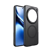 QinD vivo X200/X200 Pro 5G 隱砂磁吸保護殼 支援 MagSafe -輕砂黑-X200 5G