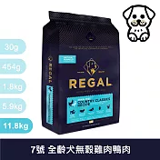 芮格爾｜RD7 全齡犬 無榖雞肉&鴨肉 低GI配方 11.8g｜ REGAL 天然犬糧 狗飼料