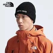 The North Face URBAN EMBROIDERED BEANIE 男女 保暖毛帽-NF0A8A3DJK3 黑色