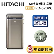 HITACHI 日立 RD-520VC AI超變頻清淨型除濕機 極光鈦 除濕一級能效 可退貨物稅