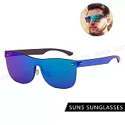 【SUNS】歐美精品潮流墨鏡 炫彩無邊框男女款 休閒運動墨鏡 義大利製 大框顯小臉 S5 綠水銀