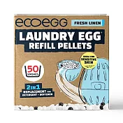 英國ECOEGG-環保低敏潔衣蛋補充包(50次/粉藍柔軟舒棉)2入組