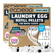 英國ECOEGG-環保低敏淺色潔衣蛋補充包(50次/粉藍柔軟舒棉)