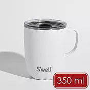 《S’well》Mug不鏽鋼滑蓋保溫馬克杯 | 保溫杯 保冷保冰杯 推蓋直飲杯 環保杯 便攜杯 咖啡杯 隨行杯 - 雲朵白350ml