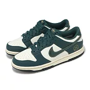 Nike 休閒鞋 Dunk Low GS 大童 女鞋 墨綠 金 燙金 FB9109-301