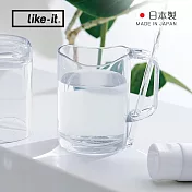 【日本like-it】日製波浪形牙刷收納漱口杯-2入- 淨透