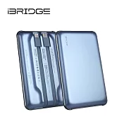 iBRIDGE 10000mAh 超輕薄帶線行動電源 星空藍