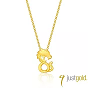 【Just Gold 鎮金店】八福純金生肖-虎 黃金吊墜(不含鍊)