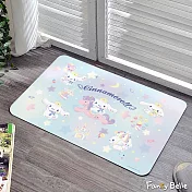義大利Fancy Belle《Sanrio-大耳狗奇幻樂園》抗菌可水洗軟式珪藻土強效吸水地墊 60*39CM+大容量洗衣袋1入(超值組合)