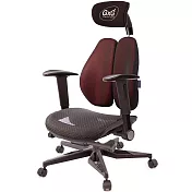 GXG 大網座 雙背工學椅(電競腳/摺疊升降扶手) TW-3676 KGA1