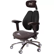 GXG 大網座 雙背工學椅(鋁腳/4D弧面摺疊扶手) TW-3676 LUA1D