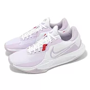 Nike 籃球鞋 Precision 6 VI 男鞋 白 粉紫 紅 緩震 運動鞋 DD9535-100 28cm WHITE/PINK
